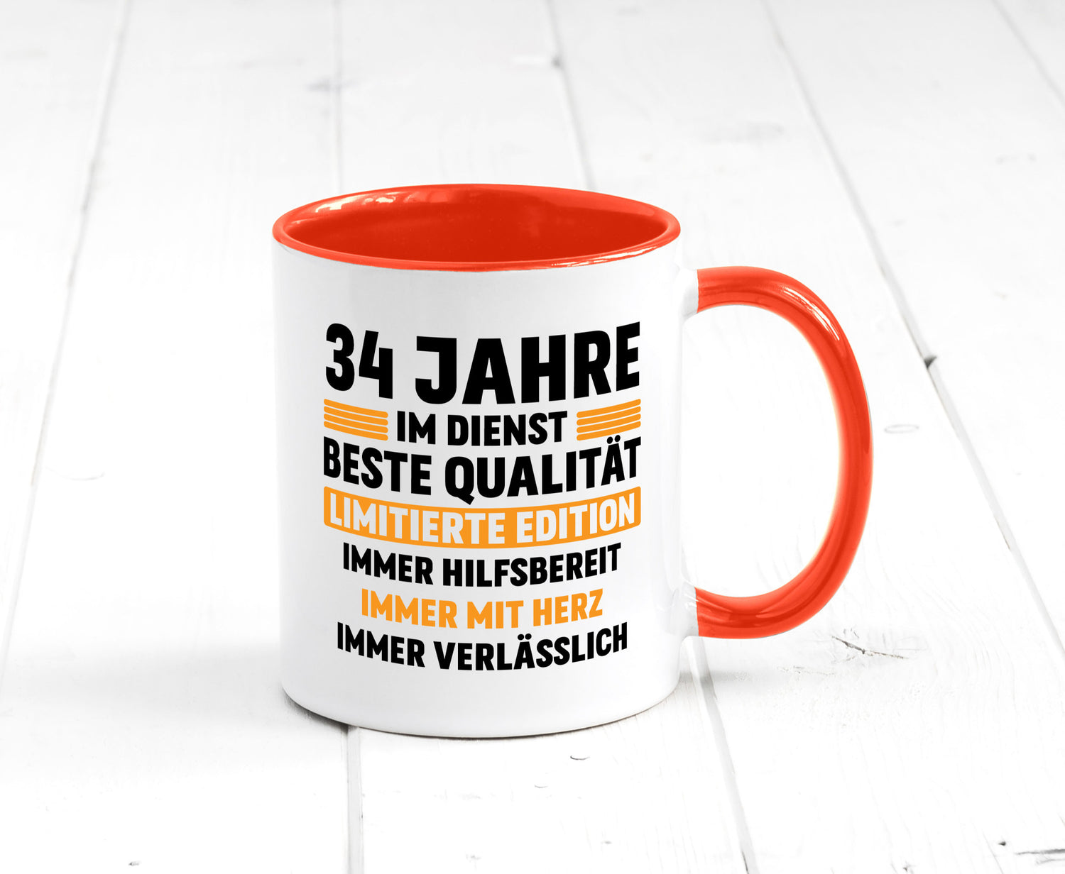 34 Jahre im Dienst | Jubiläum Arbeit v2 Humor Kollegen Büro Geschenkidee Tasse