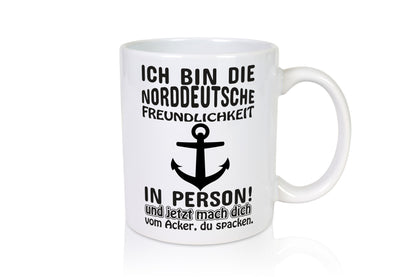 Norddeutsche Freundlichkeit | Spruch Tasse Anker lustiger Geschenk Humor