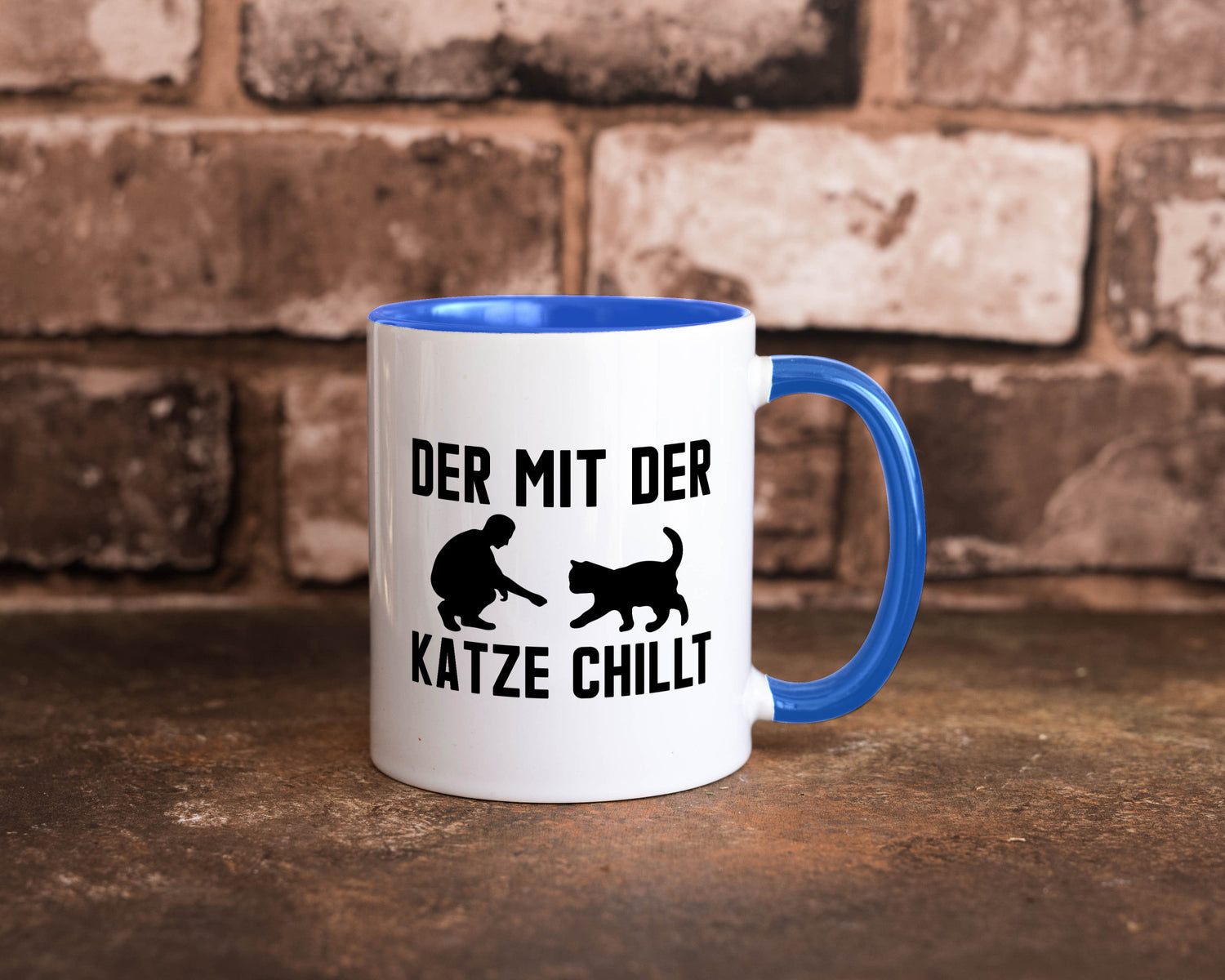 Mit der Katze | Chillen Katzenliebhaber Tierfreund lustiger Spruch Geschenk