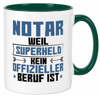Superheld Notar | Jurist lustiger Spruch Geschenk Humor Geschenkidee Tasse