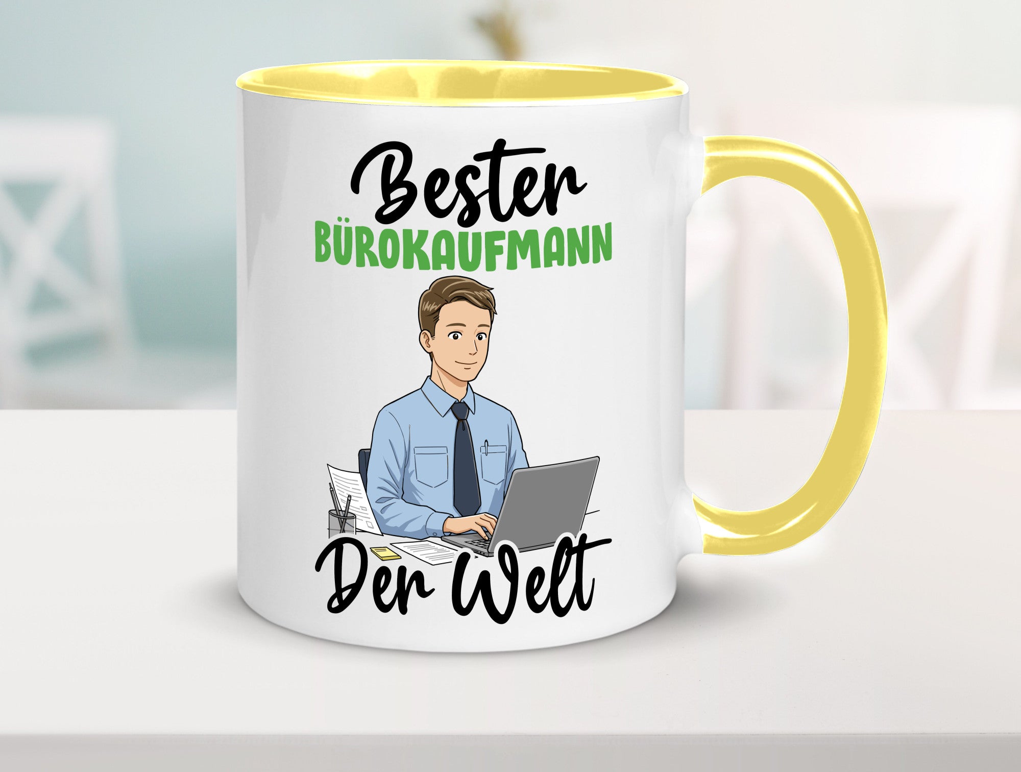 Bester Bürokaufmann | Kaufmann v2 lustig Arbeit Kollegen Büro Geschenk Tasse