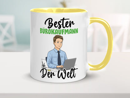 Bester Bürokaufmann | Kaufmann v2 lustig Arbeit Kollegen Büro Geschenk Tasse
