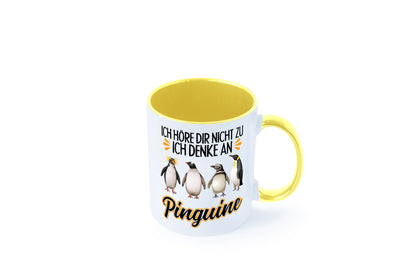 Ich denke an Pinguine Geschenkidee Humor Tasse
