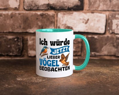 Vögel beobachten | Vogel lustig Humor Geschenkidee Geschenk Tasse