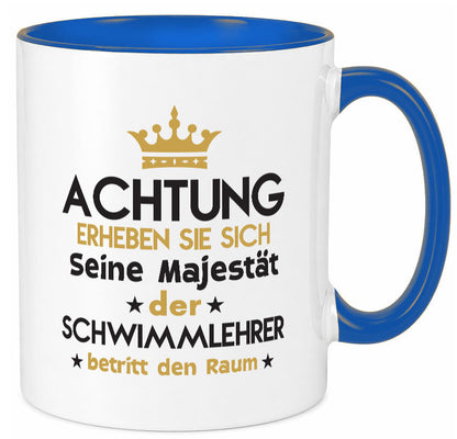 Seine Majestät Schwimmlehrer | Lehrer Schüler schwimmen Geschenkidee Humor Tasse