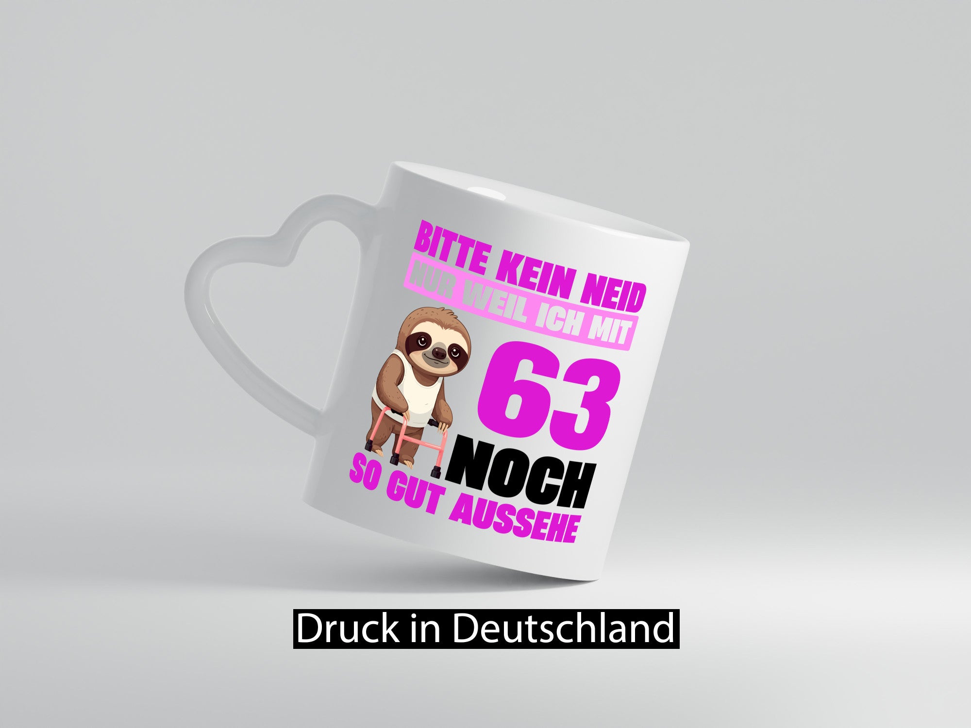 63. Geburtstag | Bitte kein neid Faultier 63 Jahre lustiger Spruch Geschenk