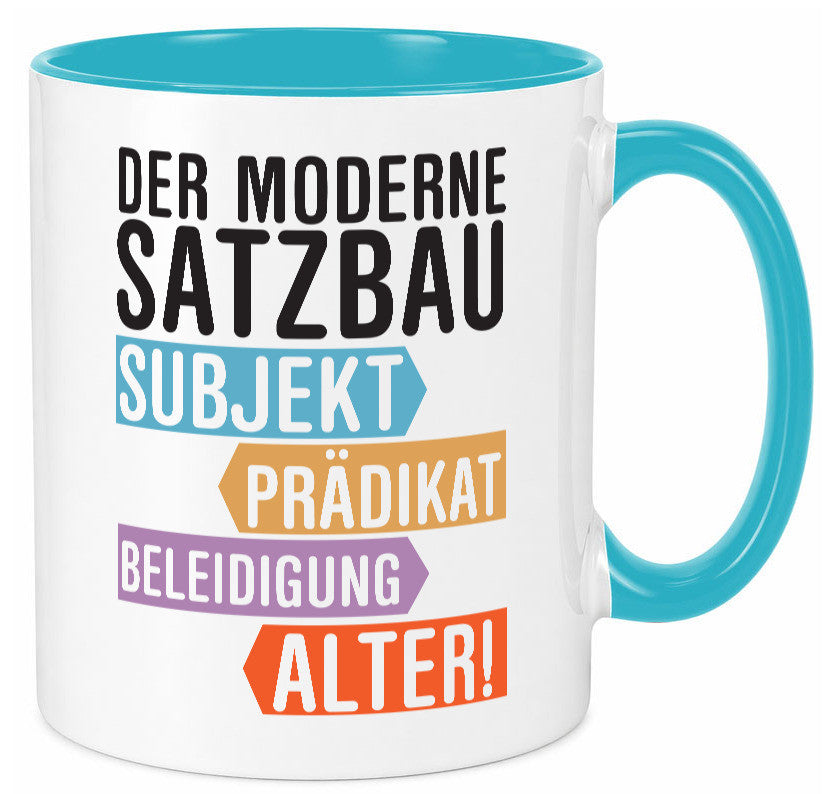 Moderner Satzbau | Lehrer Lehrerin Kollege lustig Arbeit Kollegen Büro Geschenk
