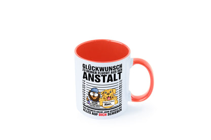 Glückwunsch zu deiner Flucht | Abschiedgeschenk v3 Geschenk Humor Geschenkidee