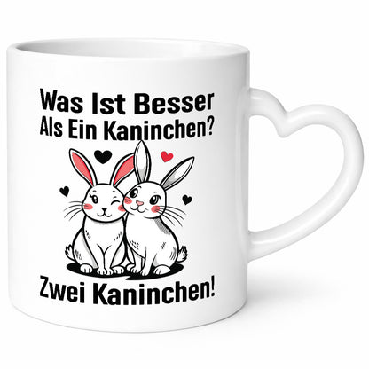 Was ist besser als 1 Kaninchen | Süßes Humor Geschenkidee Tasse