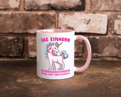 Niedliches Einhorn | lustige Tasse Frauen Mädchen lustiger Spruch Geschenk