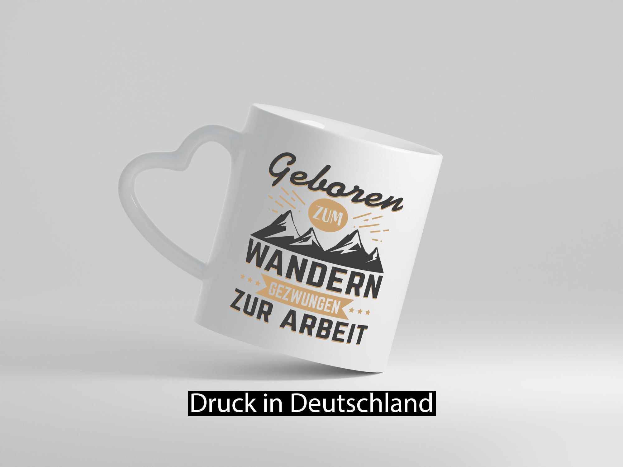 Geboren zum Wandern, gezwungen zur Arbeit | Berge Sterne Humor Kollegen Büro