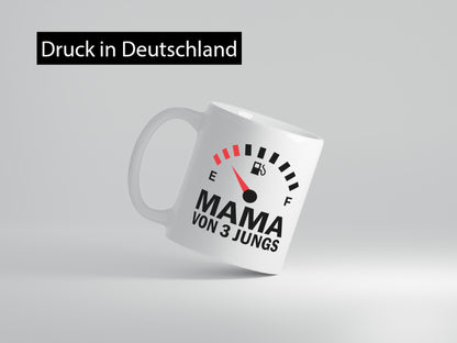 Mama von 3 Jungs | Muttertag Geschwister lustiger Spruch Geschenk Familie