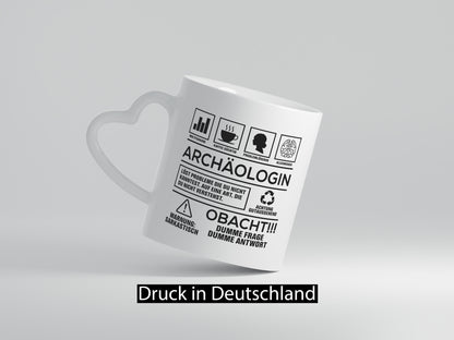 Achtung Probleme Archäologin| Archäologie | Forscherin Geschenkidee Humor Tasse