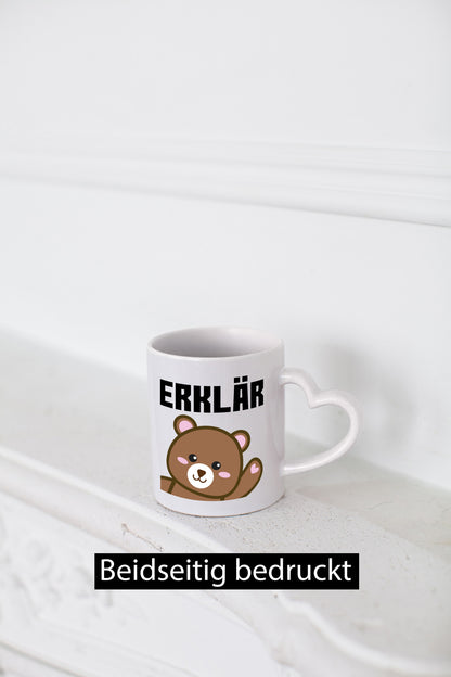 Erklär Bär | süße Tasse lustiger Spruch Lehrer Geschenk Humor Geschenkidee