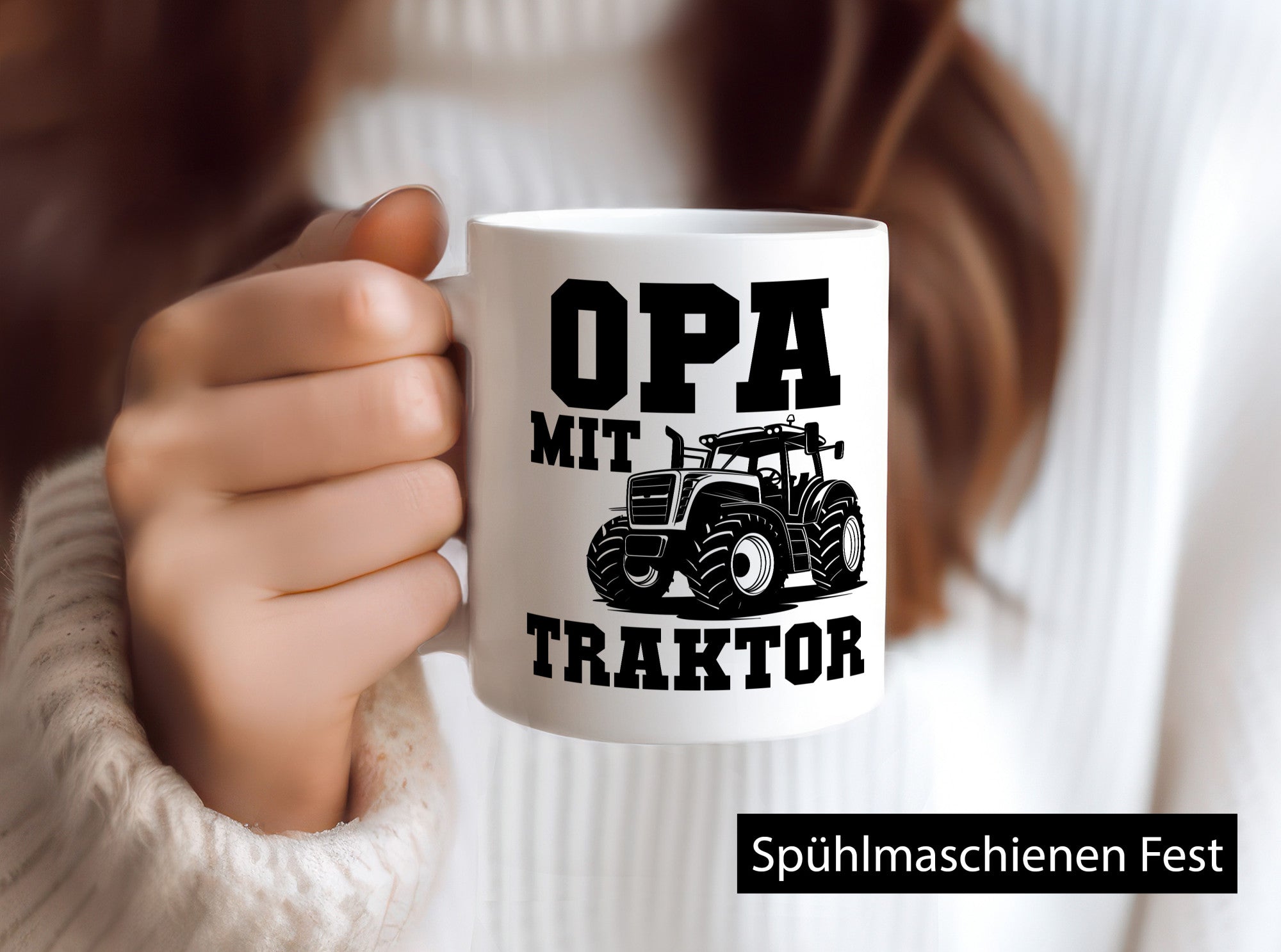 Opa mit Traktor | Geschenkidee Familie Humor Tasse