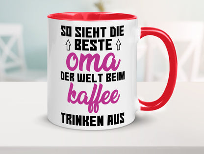 Beste Oma der Welt | Großmutter Tasse lustiger Spruch Geschenk Familie