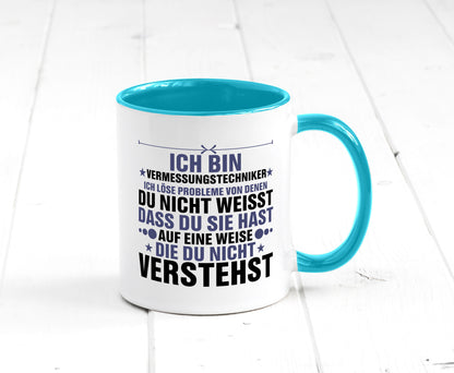 Löse Probleme: Vermessungstechniker | Techniker Humor Geschenkidee Tasse