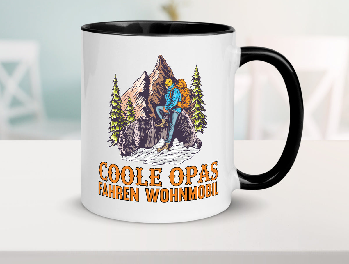 Coole Opas fahren Wohnmobil | Opa Wanderer Berge Humor Familie Geschenkidee Tasse