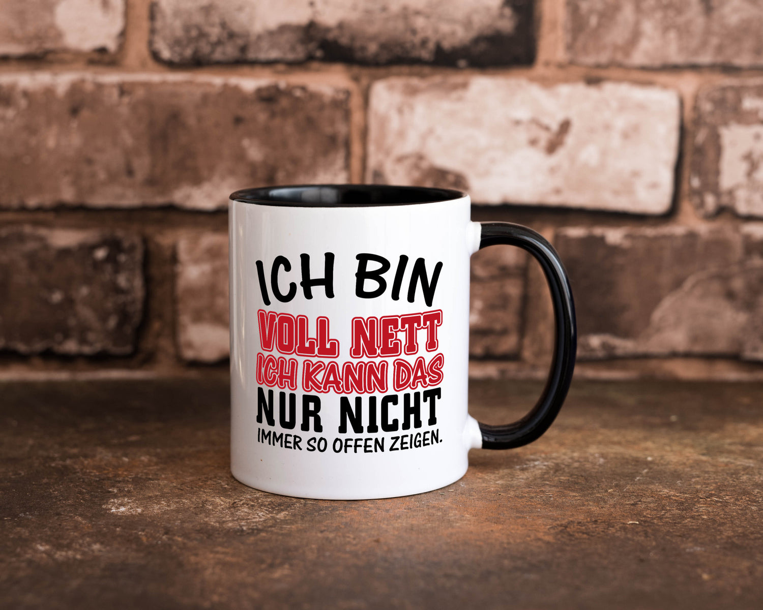 Ich bin voll nett Geschenkidee Humor Tasse