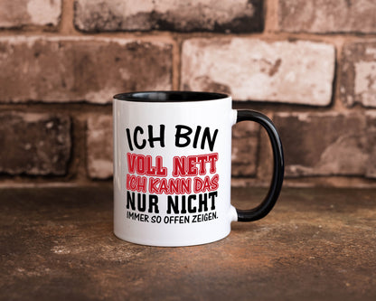 Ich bin voll nett Geschenkidee Humor Tasse