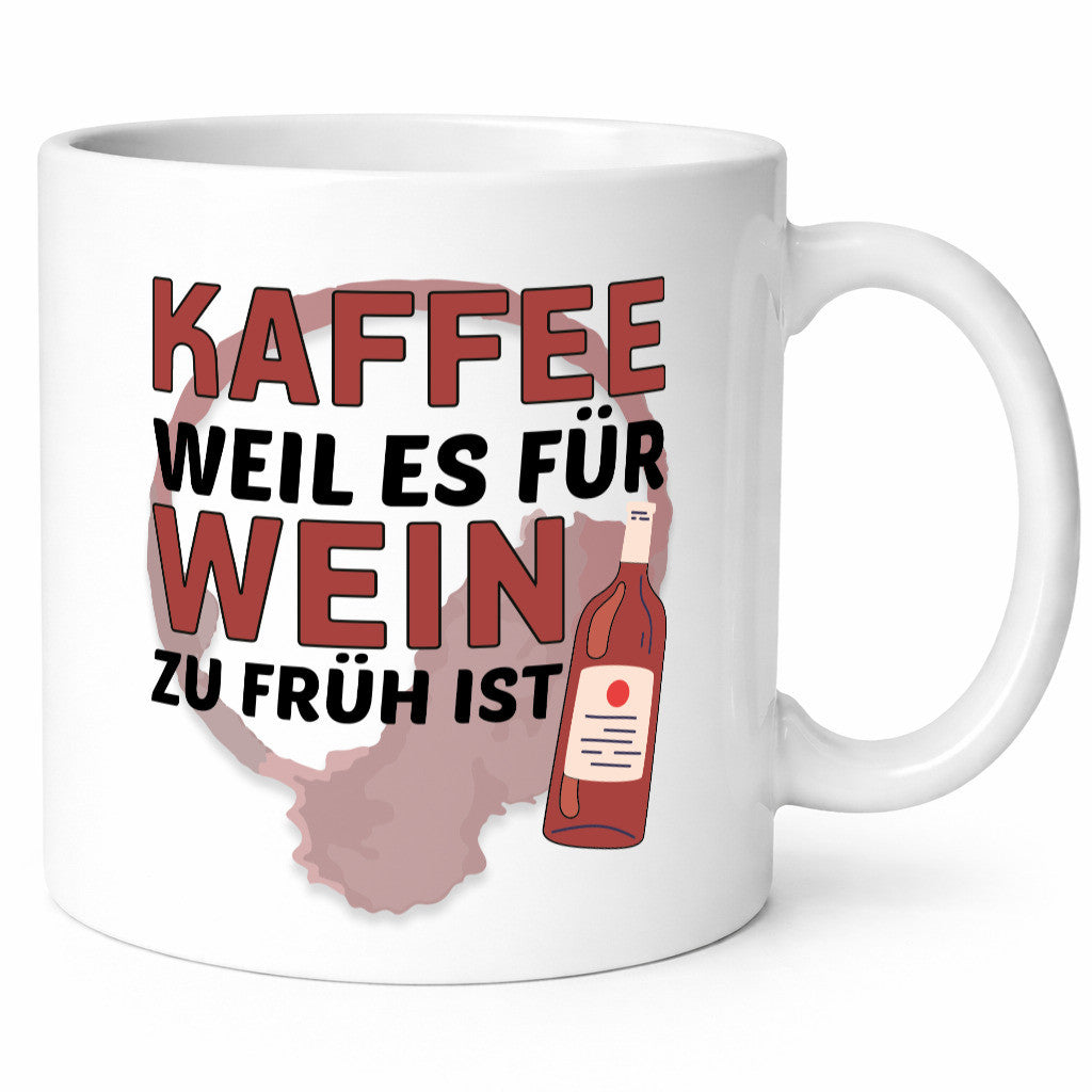 Zu früh für Wein | Büro Sarkasmus lustiger Spruch Geschenkidee Arbeit Kollegen