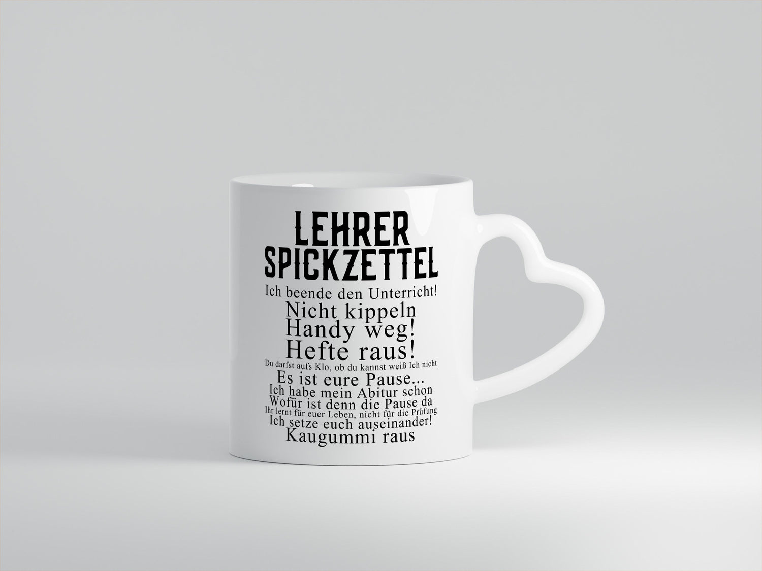 Lehrer Sprickzettel | Lehrerin Schule Geschenkidee Humor Tasse