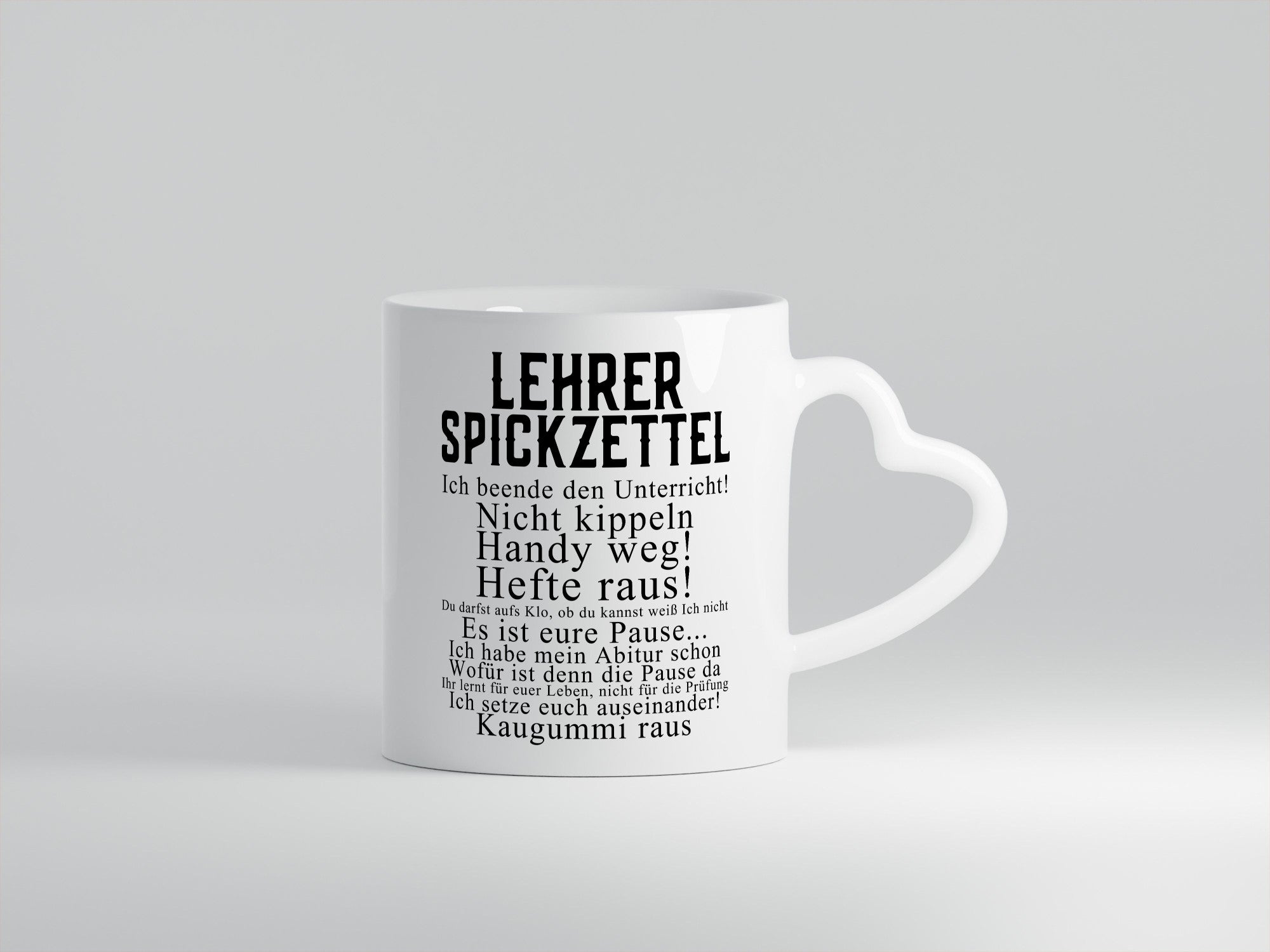 Lehrer Sprickzettel | Lehrerin Schule Geschenkidee Humor Tasse