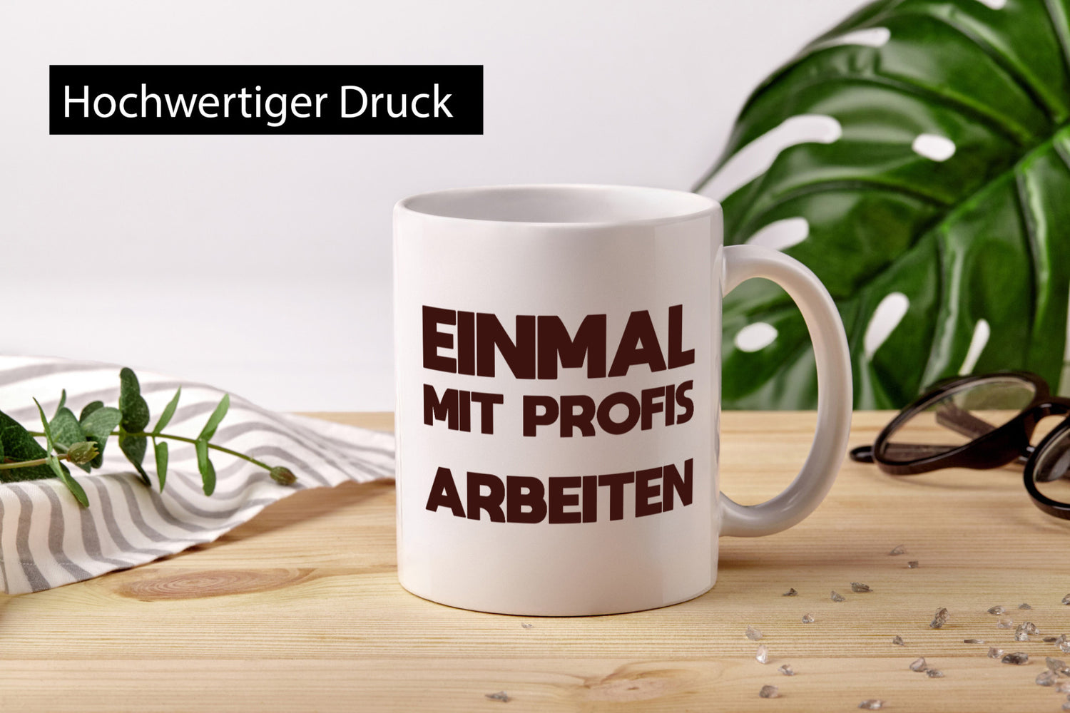 Mit Profis Arbeiten | Arbeit Arbeitskollegen lustig Kollegen Büro Geschenk Tasse