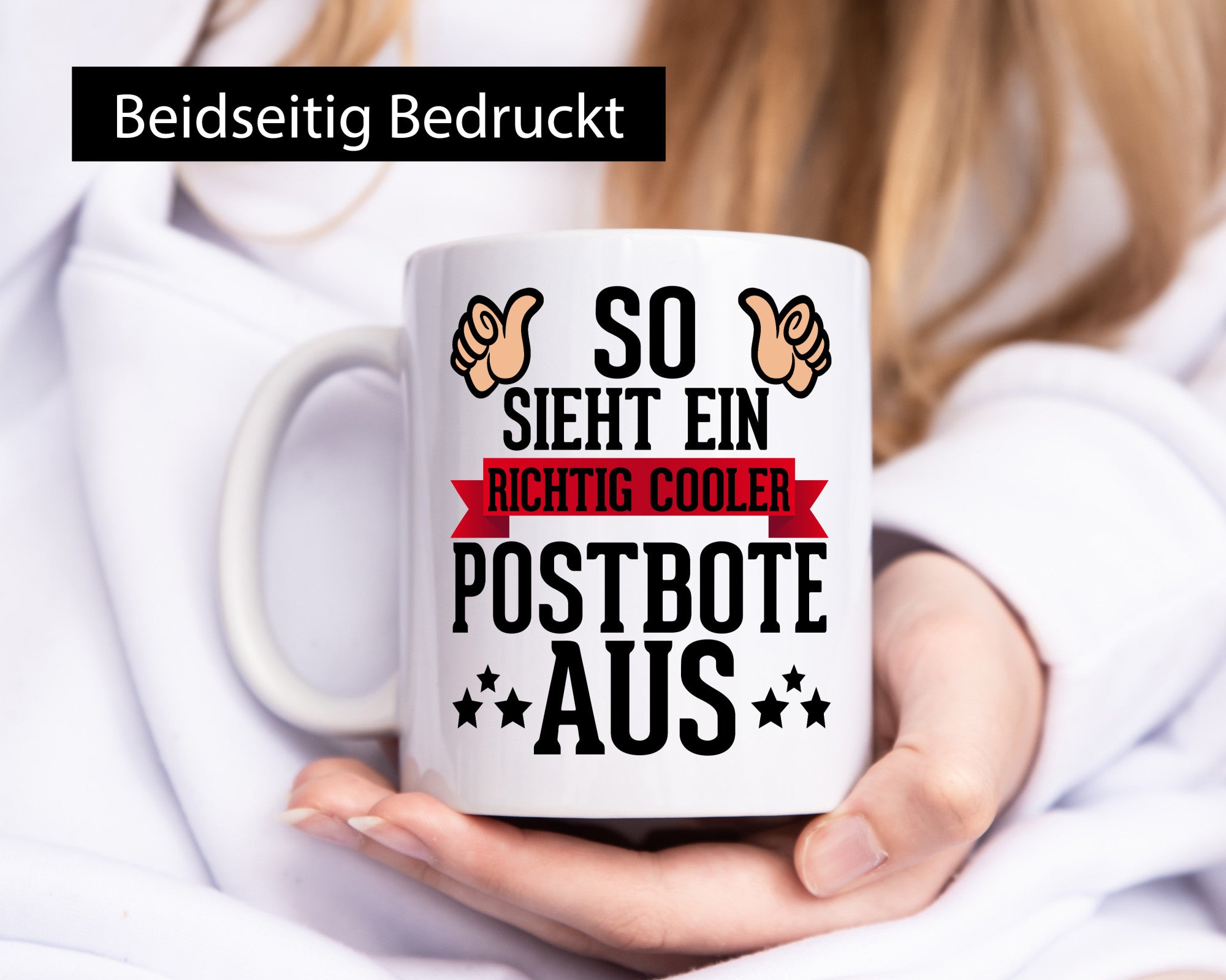 Richtig cooler Postbote | Daumen hoch Paketdienst Kurier Geschenkidee Humor