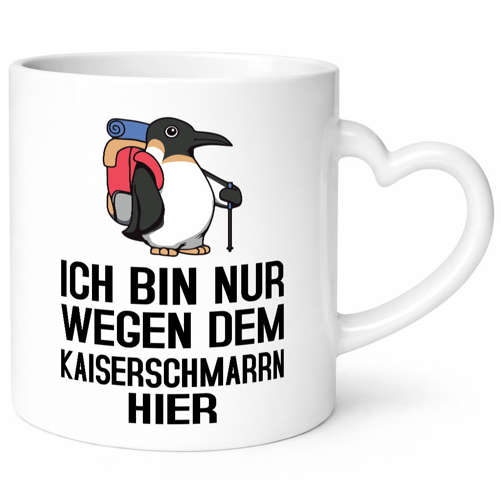 Nur wegen Kaiserschmarrn hier | Pinguin Rucksack lustig Humor Geschenkidee