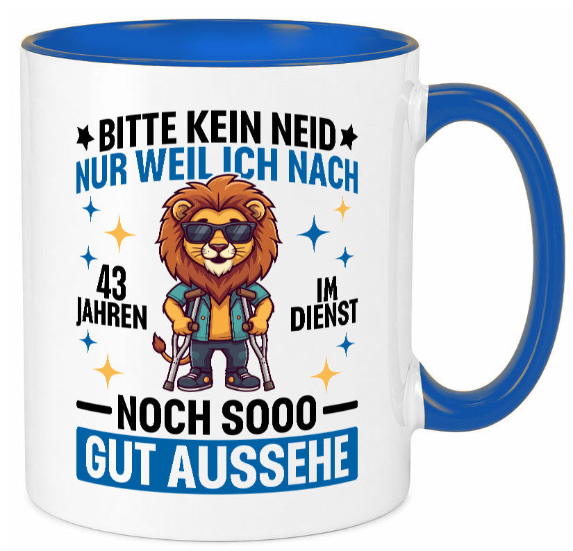 43 Jahre im Dienst | Arbeitsjubiläum Arbeit Geschenk Kollegen Büro lustiger