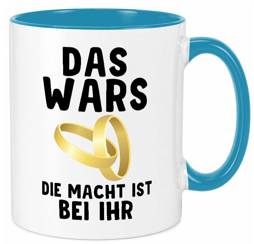 Die macht ist bei ihr | Hochzeit Tasse Ehemann Ehe Geschenk Humor Geschenkidee