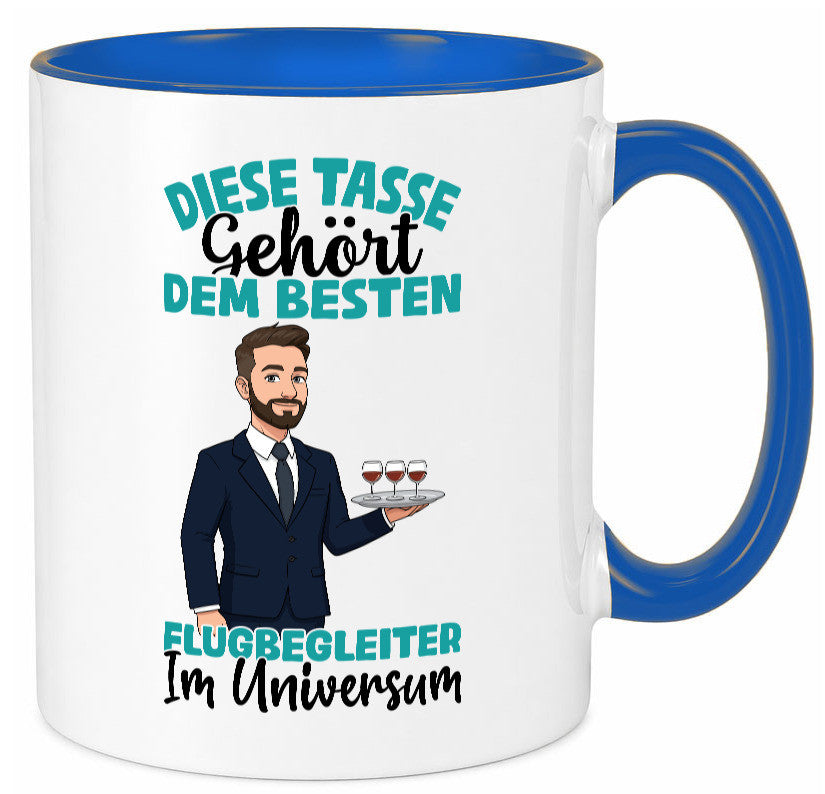 Im Universum: Flugbegleiter | Steward Flughafen Humor Geschenkidee Tasse