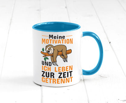 Keine Motivation | Faultier Tasse Büro Humor faul Geschenk Arbeit Kollegen