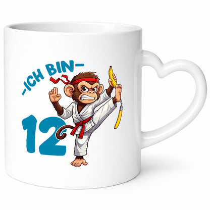 Ich bin 12 | 12. Geburtstag Karate Kampfsport Affe Geschenkidee Humor Tasse