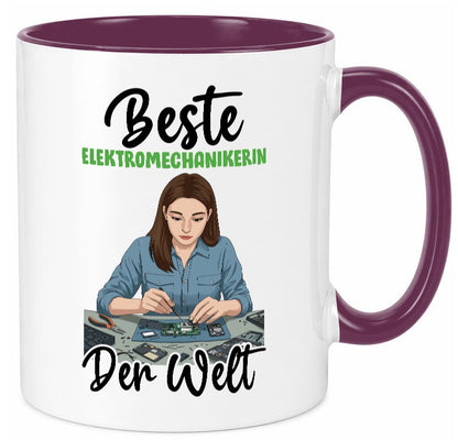 Beste Elektromechanikerin | Mechanikerin v2 Geschenkidee Humor Tasse