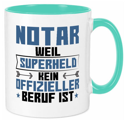 Superheld Notar | Jurist lustiger Spruch Geschenk Humor Geschenkidee Tasse