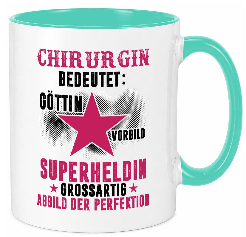 Bedeutung von Chirurgin | Chirurgie Krankenhaus lustiger Spruch Geschenk Humor Tasse