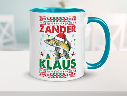Zander Klaus | Ugly Christmas Angler Angeln v2 Geschenk Humor Geschenkidee Tasse