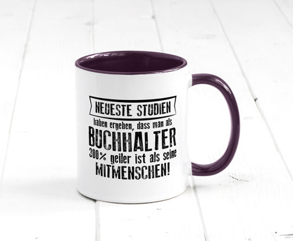 Neuste Studien: Buchhalter | Buchhaltung Humor Geschenkidee Tasse