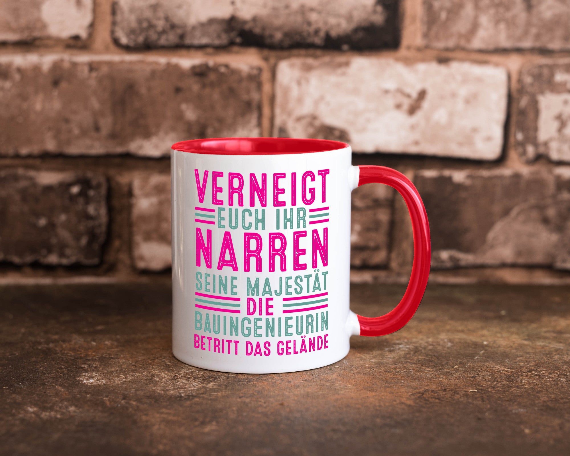 Verneigt euch: Bauingenieurin | Ingenieurin Geschenkidee Humor Tasse
