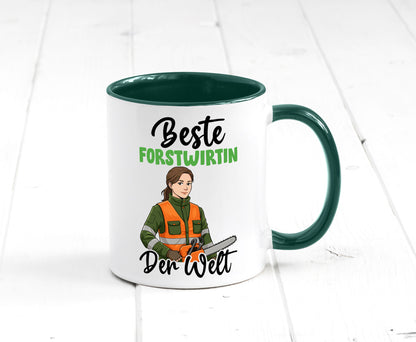 Beste Forstwirtin | Forst Wirtin v2 lustig Humor Geschenkidee Geschenk Tasse