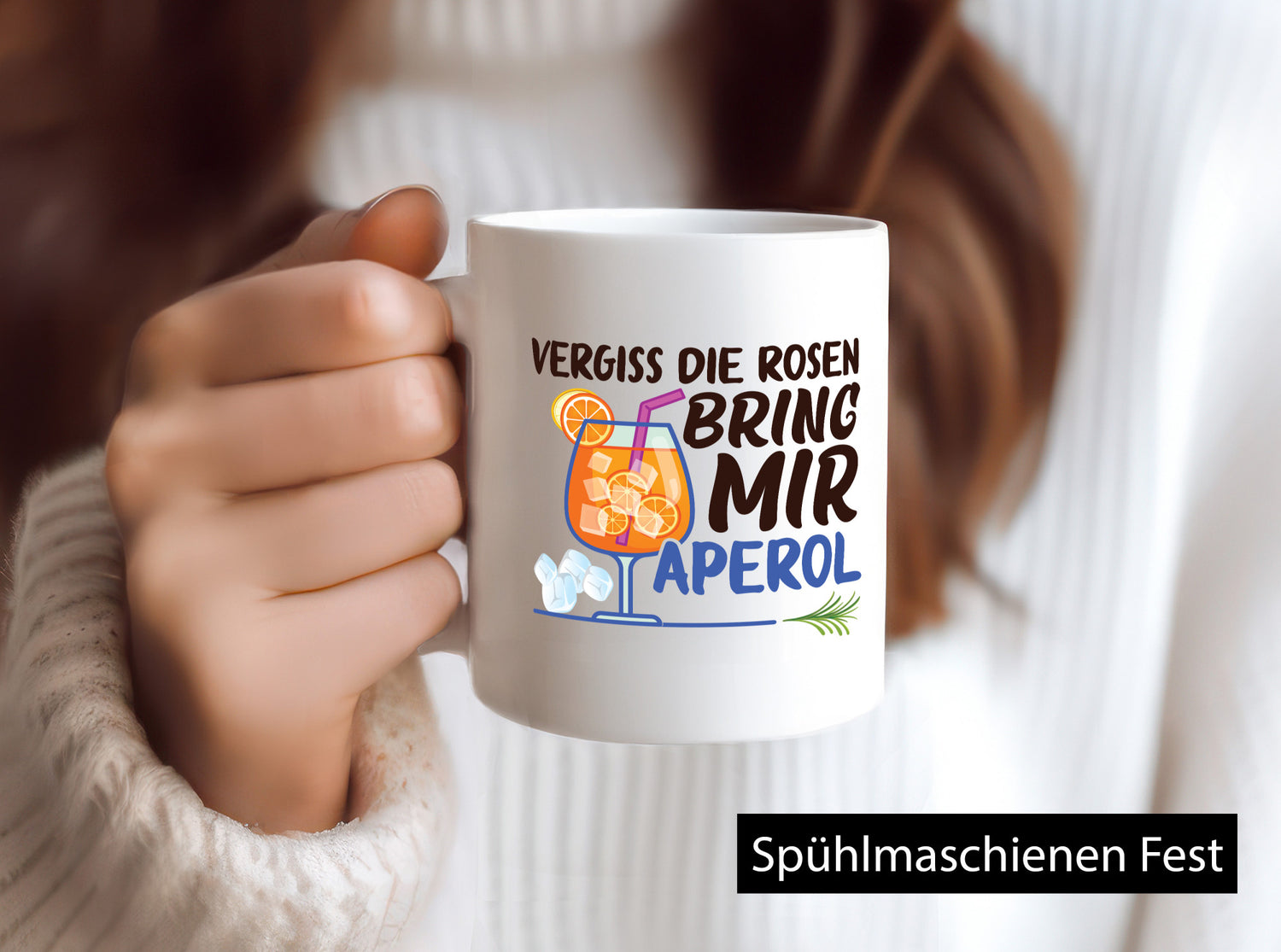 Bring mir Aperol | Rosen Paar Party Geschenkidee Humor Tasse
