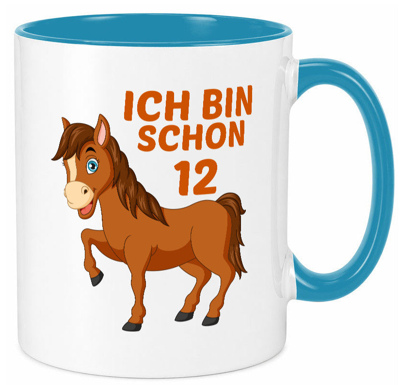 12. Geburtstag | Ich bin schon 12 Pferde Pony Geschenkidee Humor Tasse