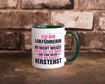 Löse Probleme: Lokführerin | Zug Beruf v2 Humor Arbeit Kollegen Büro