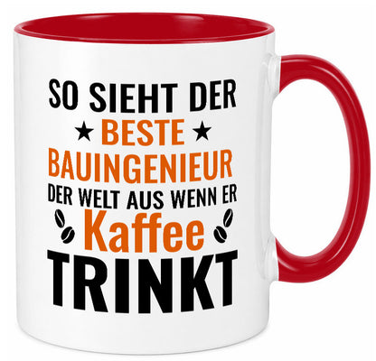 Kaffee trinkt: Bauingenieur | Ingenieur Geschenkidee Humor Tasse