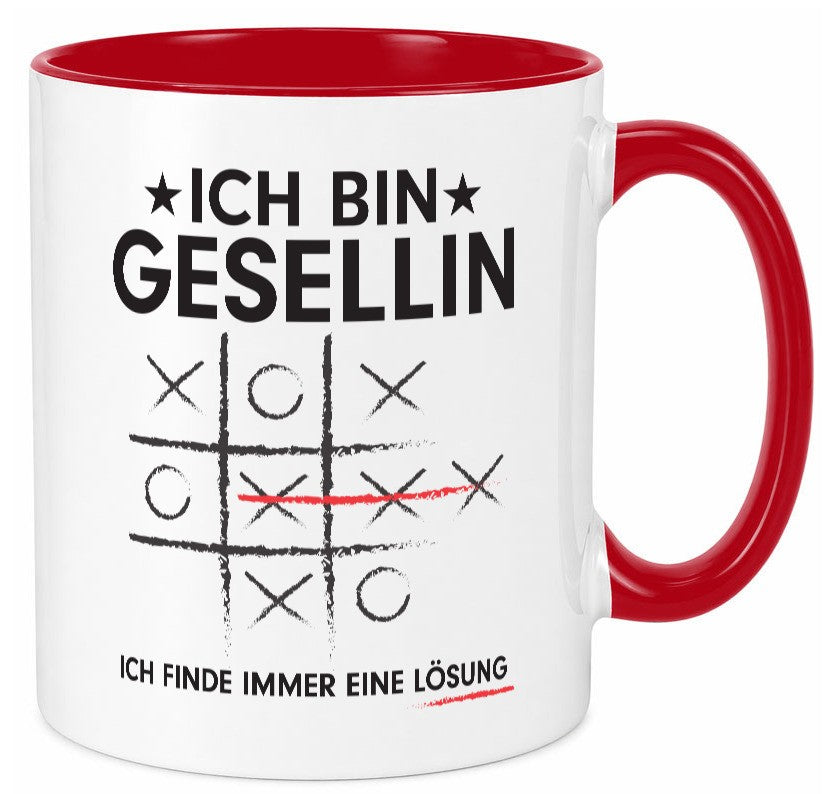 Löse Probleme: Gesellin | Handwerkerinnen Geschenkidee Humor Tasse