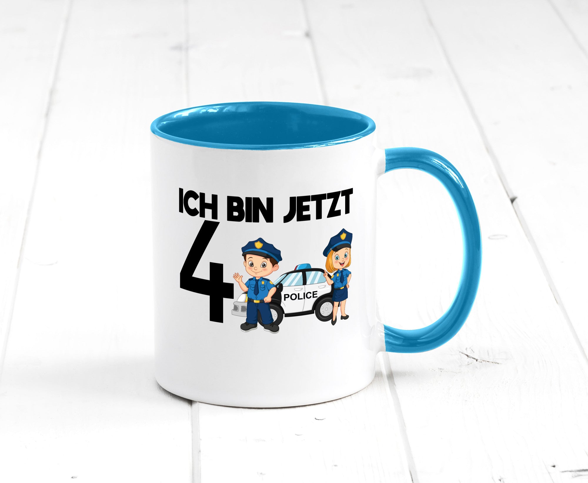 Ich bin jetzt 4 | Polizei 4. Geburtstag Jähriger Geschenk Geschenkidee lustiger