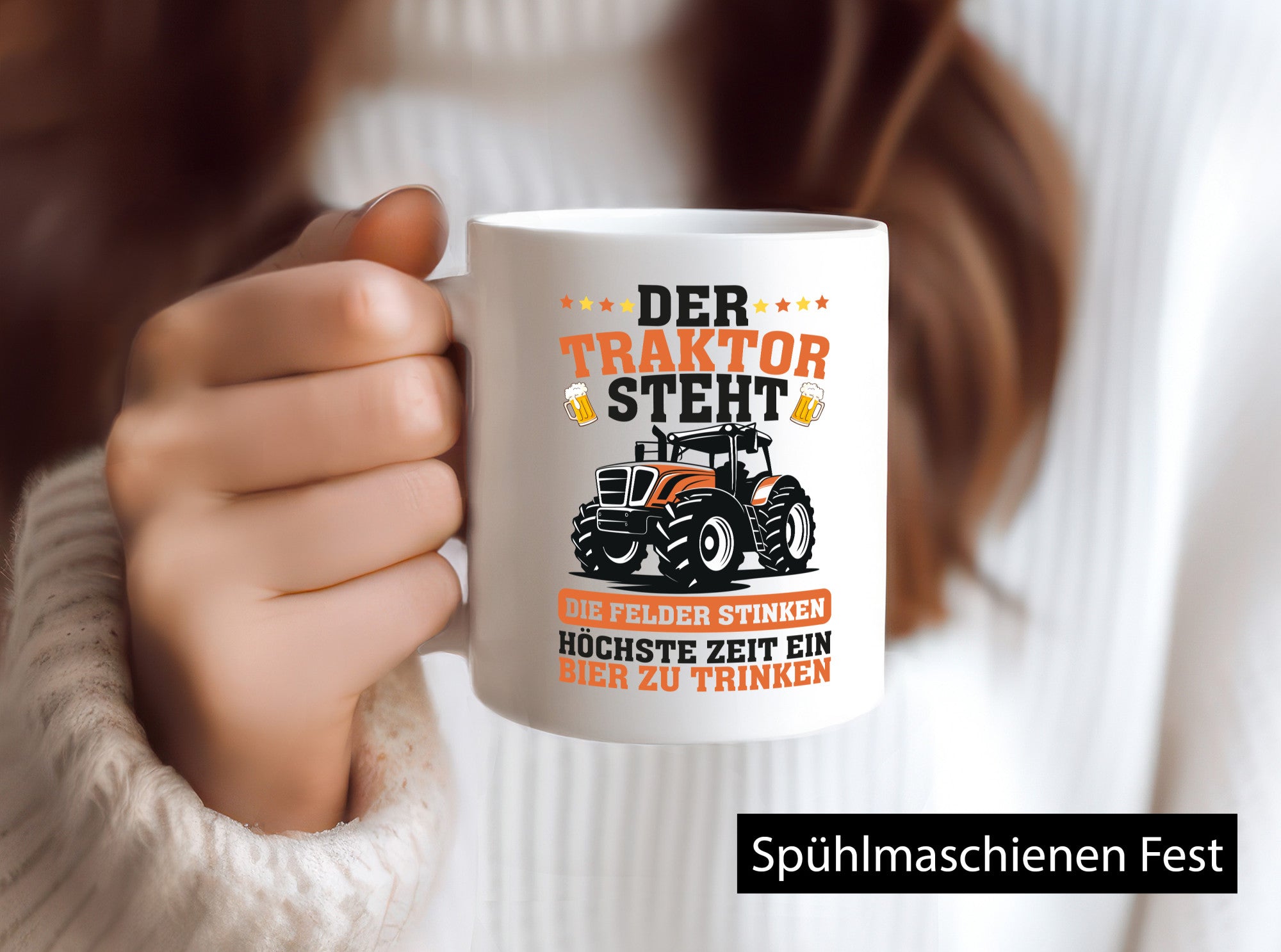 Der traktor steht | Felder Stinken Bier trinken Bauer lustiger Spruch Geschenk