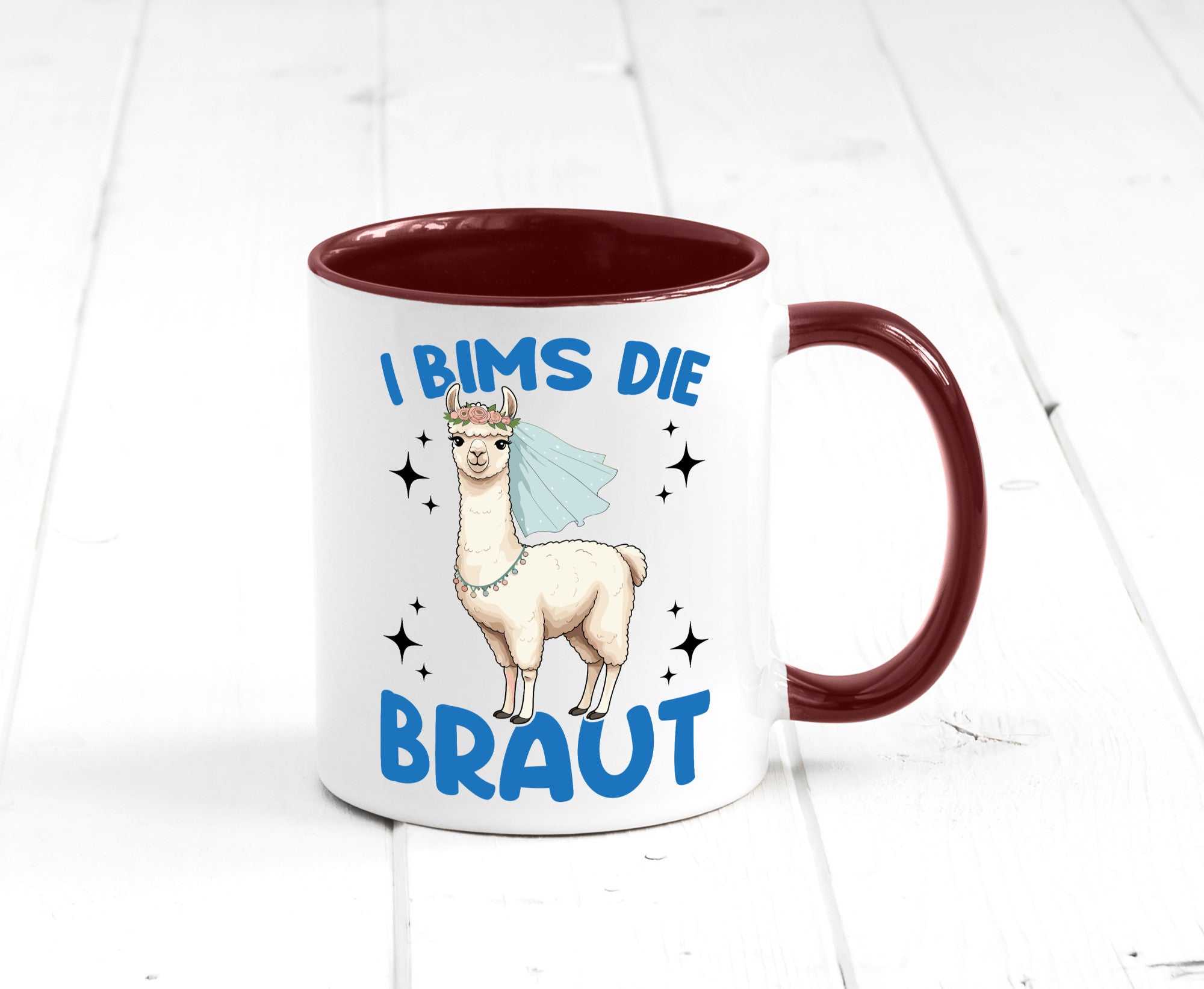 I Bims die Braut | Lama JGA Hochzeit lustig Humor Geschenkidee Geschenk Tasse